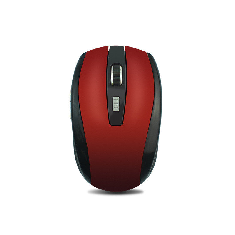 "Top view of matte wireless mouse in black color"