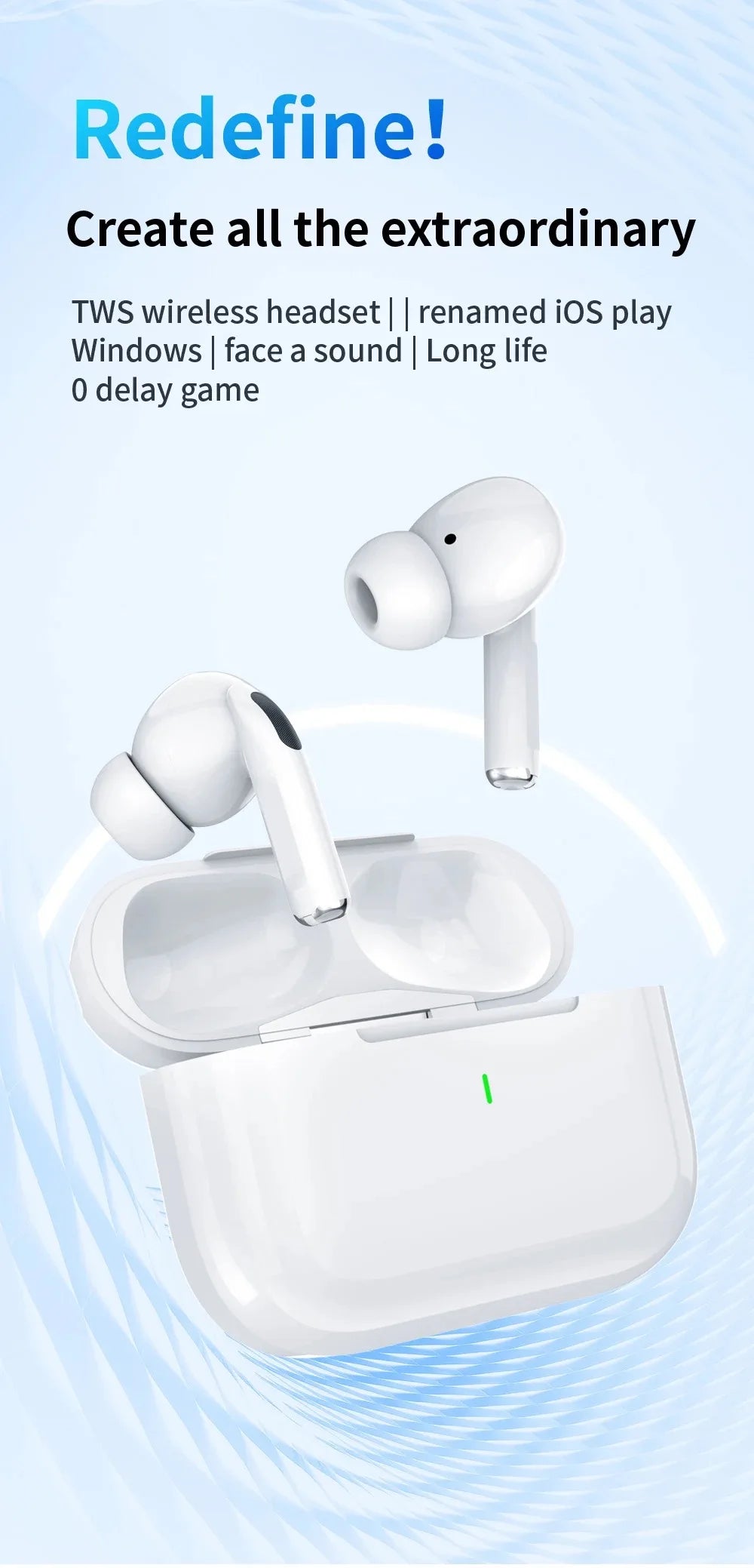 Latest Wireless Bluetooth Earbuds – Model 5.0 | With Mic & Charging Case