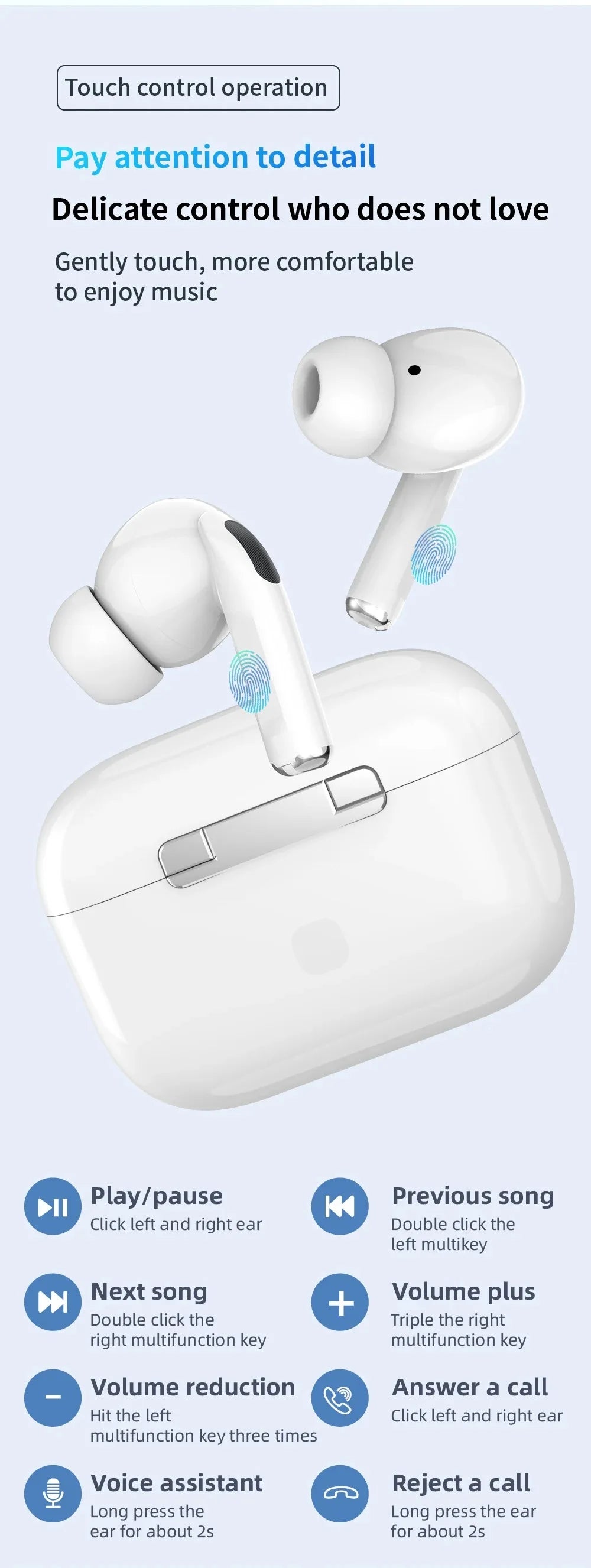 Latest Wireless Bluetooth Earbuds – Model 5.0 | With Mic & Charging Case
