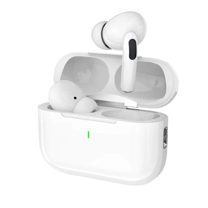 SCELTECH wireless earbuds with charging case – sleek black design